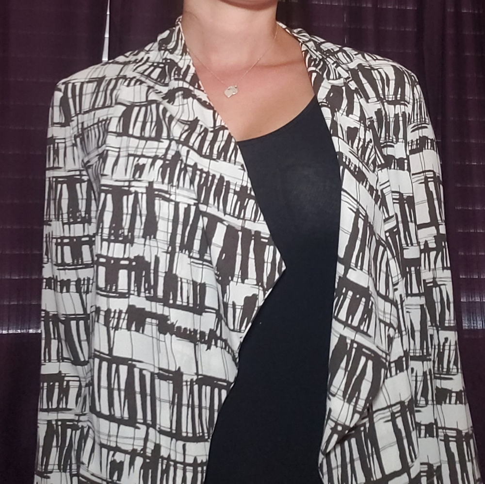 Drape front blazer/cardigan